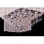 Saint Mossi Modern Crystal Raindrop Chandelier Lighting Flush Mount LED Ceiling Light Fixture Pendant Lamp for Dining Room Bathroom Bedroom Livingroom 13 X G9 Bulbs Required H7'' X W24'' X L32''