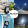 Zpiio 300W LED Outdoor Solar Flood Light Street Security Wall Floodlight Dusk to Dawn Remote Control Timer Color Temperature 2200K-7000K IP67 Waterproof for Patio Yard Pathway Garden Walkway Garage