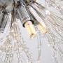Chandelier Fireworks Pendant Lighting Modern LED Stainless Steel Crystal Ceiling Light Fixtures for Dining Room Bathroom Bedroom Livingroom, Dia 19.7 inch, 9-Light