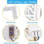 Flush Mount Ceiling Light Fixture, 15 Inch Ceiling Light for Bedroom, Ceiling Light with Remote Dimmable, 20W 3200 Lumens 3000K-6500K (3 Color Temperatures), Hallway LED Flush Light Fixture (White)