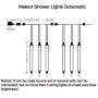 Adecorty Falling Rain Lights Meteor Shower Lights Christmas Lights 30cm 8 Tube 144 LEDs, Falling Rain Drop Icicle String Lights for Christmas Trees Halloween Decoration Holiday Wedding (White)