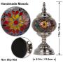 Marrakech Turkish Table Lamp Handmade Mosaic Glass Bedside Lamp Moroccan Lantern Tiffany Style Night Lights for Living Room with E12 LED Bulb
