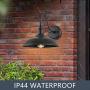 Goalplus Outdoor Barn Light with Wall Mount Exterior Gooseneck Light Fixture for Porch Black Industrial Light Fixture for Farmhouse, 10'' High, 2 Pack, LM2201-2P