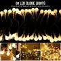 Fairy Globe String Lights 60 LED USB Power 19.7ft Ball String Lights with Remote control, Waterproof Ball String Lights for Bedroom, Indoor Outdoor, Party, Wedding, Christmas, Garden Decor, Warm White