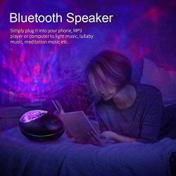 Galaxy Projector for Bedroom, Gift for Women Teen Girls Birthday Christmas Star Ocean Wave Adult Kids Room Night Light Bluetooth Music Timer, Sensory Lullaby Ceiling Lamp Starlight Sky Lite - Remote