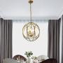 Lovedima Modern Chic Gold Sphere 3 Lights/4 Lights Iron Orb Chain Suspended Chandelier Pendant Light (4-Light) Lovedima Modern Chic Gold Sphere 3 Lights/4 Lights Iron Orb Chain Suspended Chandelier Pendant Light (4-Light)