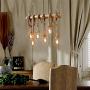 LightInTheBox Vintage Pendent Light Rustic/Lodge Country Style 60W E26/E27 Cluster Design Lighting Ambient Light Wood Decoration Included 6 Bulbs Fixture Living Room Bedroom Kitchen Dining Room