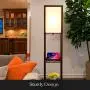 Brightech Maxwell Shelf Floor Lamp w. Wireless Charging Station, USB Port & Outlet - Column Lighting for Bedrooms, Offices & Living Rooms - Contemporary Skinny Nightstand & Tower Light - Brown Brightech Maxwell Shelf Floor Lamp w. Wireless Charging Station, USB Port & Outlet - Column Lighting for Bedrooms, Offices & Living Rooms - Contemporary Skinny Nightstand & Tower Light - Brown