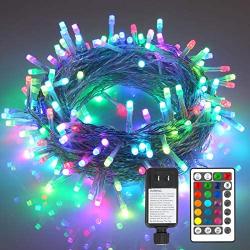 Fairy Lights,66ft 200LEDs Plug in LED Christmas Decorations Lights with Remote Multi Color Changing String Lights for Bedroom Party Holiday Indoor Outdoor Christmas Lights