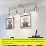 DLLT 4-Light Led Track Lighting Kit, Flush Mount Spotlight Ceiling, Directional Ceiling Light for Kitchen, Dining Room, Bedroom, Office, Brushed Nickel, GU10 Bulbs Included