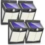 Claoner Solar Motion Sensor Lights, 140 LED/3 Modes Wireless Solar Lights Outdoor IP65 Waterproof Security Solar Wall Lights, 2400 Lumens for Front Door, Deck, Garden, Yard, Garage-4 Packs Claoner Solar Motion Sensor Lights, 140 LED/3 Modes Wireless Solar Lights Outdoor IP65 Waterproof Security Solar Wall Lights, 2400 Lumens for Front Door, Deck, Garden, Yard, Garage-4 Packs