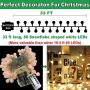 TURNMEON 33 Ft 100 Led Globe Ball Fairy Lights String Lights Battery Operated Led Fairy Lights Remote Control Timer 8 Mode Waterproof Indoor Outdoor Home Party Bedroom Lights Decoration(Warm White)