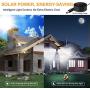 Solar Security Lights - 1600LM Upgraded Solar Motion Sensor Lights Outdoor, Solar Flood Lights w/Adjustable Dual Head LED Security Lights, 5730K, IP65 Waterproof, for Backyard Pathway Patio Garage