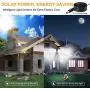 Solar Security Lights - 1600LM Upgraded Solar Motion Sensor Lights Outdoor, Solar Flood Lights w/Adjustable Dual Head LED Security Lights, 5730K, IP65 Waterproof, for Backyard Pathway Patio Garage