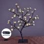 Lightshare 18 Inch Cherry Blossom Bonsai Tree, 48 LED Lights, 24V UL Listed Adapter Included, Metal Base, Warm White Lights, Ideal as Night Lights, Home Gift Idea