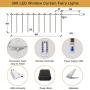Curtain String Lights, Window Curtain Lights, 300 LED Curtain Fairy Lights, 8 Modes, 3mX3m with Hooks, Waterproof, with Remote Control Timer, for Bedroom Christmas Party Garden Decoration
