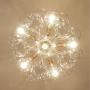 CUICAN Modern Artistic Glass Chandelier，LED Pendant lamp 6 Lights 18 Glass Bubble Design for Bar Coffee Shop Dining Room Decoration Hanging lamp-WhiteC 70x70cm(28x28inch)