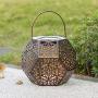 Solar Lantern Hanging Garden Outdoor Lights Metal Waterproof LED Table Lamp (Bronze)