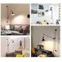 SUSUO 360 Degree Rotatable Simplicity Swing Wall Lamp with 24'' inches Black Swing Arm,Unique Plug-in Sconces Wall Lighting for Bedroom Living Room Bedside Lamp