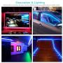 Daybetter Led Strip Lights 16.4ft 5m 3528 RGB 300 LEDs Color Changing Kit, Led Ribbon for Home, Kitchen Light Strips Included Power Adapter for Bedroom, Party