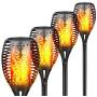 Eicaus Solar Torch Light Outdoor, 96 Led Tiki Torches with Flickering Flame, Waterproof Landscape Garden Pathway Decoration Lighting with Auto On/Off Dusk to Dawn