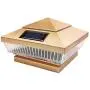 iGlow 12 Pack Copper Outdoor 4 x 4 Solar 5-LED Post Deck Cap Square Fence Light Landscape Lamp PVC Vinyl Wood Bronze