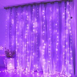 306 LED Curtain Lights 9.8 x 9.8 ft Fairy String Lights USB Powered with Remote for Halloween Christmas Wedding Backdrop Patio Party Garden, 8 Modes, Indoor Outdoor Decorative Window Twinkle Lights