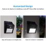 TORCHSTAR Outdoor LED Solar Powered Motion Sensor Light, IP65 Waterproof Wireless Outdoor Wall Lighting for Driveway, Patio, Garage, Porch, 6500K Pure White, Black, Pack of 4