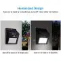 TORCHSTAR Outdoor LED Solar Powered Motion Sensor Light, IP65 Waterproof Wireless Outdoor Wall Lighting for Driveway, Patio, Garage, Porch, 6500K Pure White, Black, Pack of 4