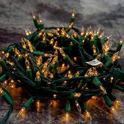 HOME LIGHTING Clear Christmas String Lights, 150 Lights 33 FT Incandescent Mini Green Wire Fairy Light, 120V UL Certified Xmas Tree Lights for Patio, Holiday, Party, Outdoor Indoor Decoration