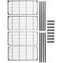 Amazon Basics 4-Shelf Adjustable, Heavy Duty Storage Shelving Unit (350 lbs loading capacity per shelf), Steel Organizer Wire Rack, Black (36L x 14W x 54H)