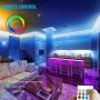 PANGTON VILLA Led Strip Lights 32.8 ft for Bedroom Room Home 5050 Kit with 24 Key Remote Control and Power Supply, 2 Roll 16.4 ft, RGB