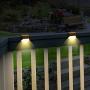 10 Pack Outdoor Solar Deck Lights, Waterproof Solar Powered LED Step Light , Warm White Lights Perfect for Railing, Yard, Steps, Fence, Pathway ,Auto On/Off