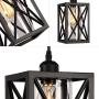 HMVPL Farmhouse Pendent Ceiling Lighting Fixtures with 16.4 Ft Plug in Cord and On/Off Dimmer Switch, Industrial Iron Glass Swag Hanging Lamps for Kitchen Island Dining Room Hallway