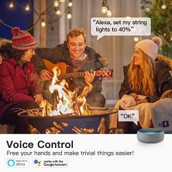 Smart Dimmer Plug Treatlife Outdoor Dimmer Works with Alexa and Google Assistant, WiFi Outlet Remote Control, Max Power 400W, IP44 Waterproof for Dimmable String Lights, Smart Home