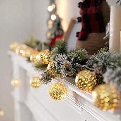 CHRUNONE 20 LED Indoor String Decorative Lights, Moroccan Fairy Twinkle Lights for Christmas, Bedroom, Party, Warm White (9.8ft, 2 Pack)