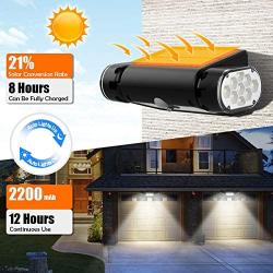 Solar Lights Outdoor, 182 LED 1200LM Wireless LED Solar Motion Sensor Light Outdoor; 270° Wide Angle Illumination, IP65 Waterproof, Security LED Flood Light for Yard Garage Patio Porch - 2 Pack