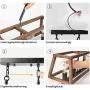 LEDMO 60W Kitchen Island Lighting Farmhouse Chandelier, Wooden Metal Industrial Dining Room Chandelier, Five dimmable E26 Bulbs