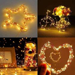 Svarog 2 Packs LED String Lights with Remote Control,Battery Operated Fairy String Lights,16ft 50LED Waterproof Copper Wire Starry Fairy Light for Bedroom Wedding Party Xmas Festival Deco(Warm White)