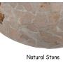 Artzone Tiffany Ceiling Lamp Flush Mount, Handcrafted Tiffany Ceiling Lamps for Living Room, Tiffany Ceiling Lamp Flush Mount, Stained Glass Ceiling Light Fixture - 16'' Natural Stone Lampshade