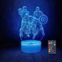 LED Superhero Night Light 3D Illusion Night Lamp with Touch & Remote Control 16 Colors Change Decor Lamp Gifts for Boys (Iron Man A)