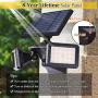 Motion Sensor Solar Light Outdoor, Dusk to Dawn Wireless Security LED Flood Light, 6000K Very Bright, Solar Powered Landscape spot Lights Waterproof for Garden/Driveway/Porch, EMANER (1-Pack)