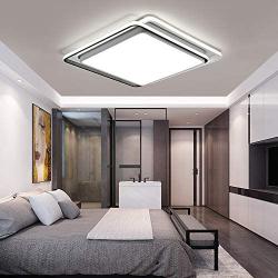 LED Ceiling Light Flush Mount 54W 19in Square LED Ceiling Lamp, LED Acrylic Ceiling Lamp Living Room Lamp Square Bedroom, Modern Minimalist Lighting Cold White Light for Kitchen Bathroom Hallway