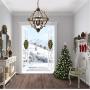 Riomasee Farmhouse Orb Chandelier Lighting 4-Light Rustic Metal Chandelier Stardust Finish Pendant Light Fixtures for Foyer,Dining,Living Room,Bedroom,Kitchen Lighting