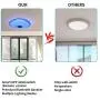 SOOTOP LED Music Ceiling Light, Imitating Crystal Border with Bluetooth Speaker Ceiling Crystal Lamp for Living Room Bedroom, Dimmable White Warm Light RGB Color Changing SOOTOP LED Music Ceiling Light, Imitating Crystal Border with Bluetooth Speaker Ceiling Crystal Lamp for Living Room Bedroom, Dimmable White Warm Light RGB Color Changing