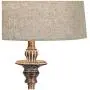 Bentley Traditional Buffet Table Lamp Weathered Brown Linen Fabric Drum Shade for Dining Room - Regency Hill