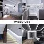 echosari 16.4ft 150Led Strip Lights Plug in with Remote, Timer, 8Modes, Dimmable, Self-Adhesive, Cuttable, Strip Lights White Waterproof