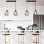 SEEBLEN 2- Light Indoor Island Pendant Light Coffee Brown Metal Hanging Ceiling Light Fixtures for Kitchen Kitchen Island Bar Dining Room Farmhouse Coffee Office