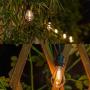 LUKASUMI LED Outdoor String Lights, Patio Lights Hanging Strand for Garden Backyard Porch Lighting with Commercial Grade Waterproof Plastics Edison Vintage Bulbs, Wedding Party Lights