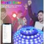 Led Strip Lights 16.4ft, Bluetooth Music Sync Color Changing 5050 RGB LED Lights 300 Led Light Strips with Remote, Waterproof led Strip Lights for Room, Bedroom, Kitchen, Home Decoration